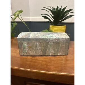 Maitland Smith Attributed ABALONE Jewelry Box Vintage MIDCENTURY MODERN MCM